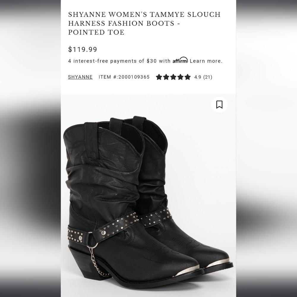 Women's Shyanne Tammye Slouch Harness Fashion Western Boot